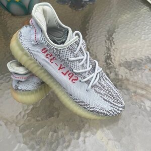 Men's Sneakers Gray with Red Text